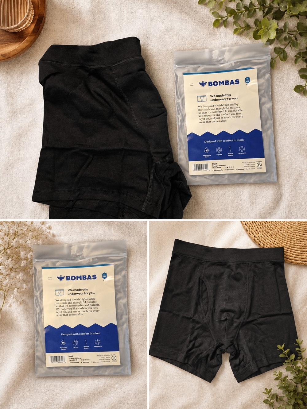 Bombas Black Men's Boxer Briefs – Supportive Everyday Underwear